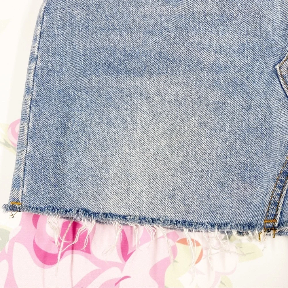 Urban Outfitters BDG Light Wash Distressed Denim Mini Skirt S
